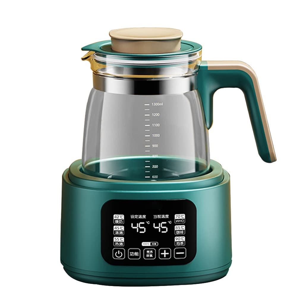 Amazon | 保温機能付き72Hガラスケトル、1.3Lガラス電気ケトル、360